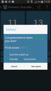 Petanque: Score Marker screenshot 2