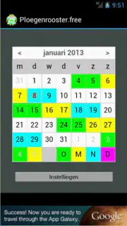 Ploegenrooster screenshot 1