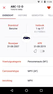 RDW Voertuig screenshot 2