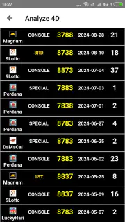 Result 4D Live History 4D screenshot 2