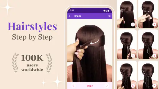 Step by Step Hairstyle App screenshot 1