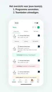 Teamy: app voor sportteams screenshot 1