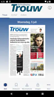 Trouw digitale krant screenshot 1