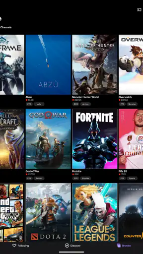 Twitch: Live streaming screenshot