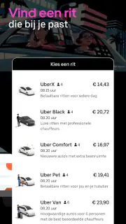 Uber - Vraag een rit aan screenshot 2