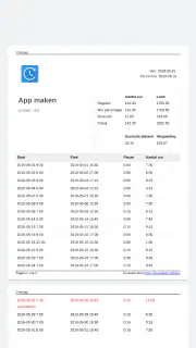 Uren App screenshot 7