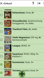 Vorrat, Lager, Einkaufslisten screenshot 2