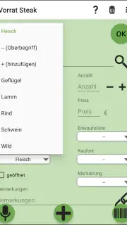 Vorrat, Lager, Einkaufslisten screenshot 5