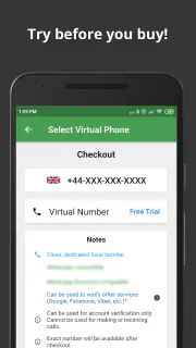 Wabi - Virtueel telefoonnummer screenshot 1