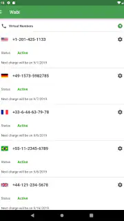 Wabi - Virtueel telefoonnummer screenshot 6