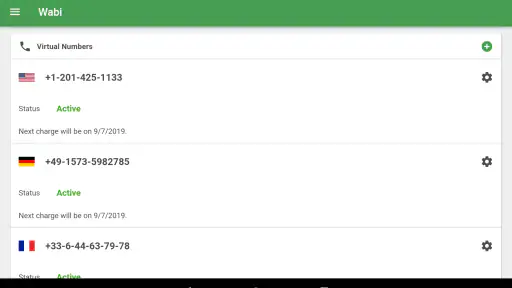 Wabi - Virtueel telefoonnummer screenshot 7