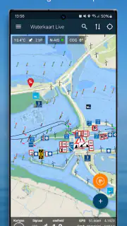 Waterkaart Live - Routes, AIS screenshot 1