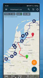 Waterkaart Live - Routes, AIS screenshot 4
