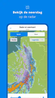 Weeronline:buien & regen radar screenshot 2