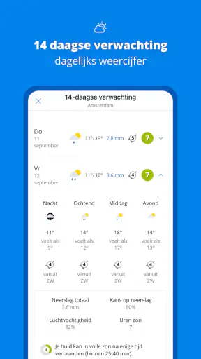 Weeronline:buien & regen radar screenshot