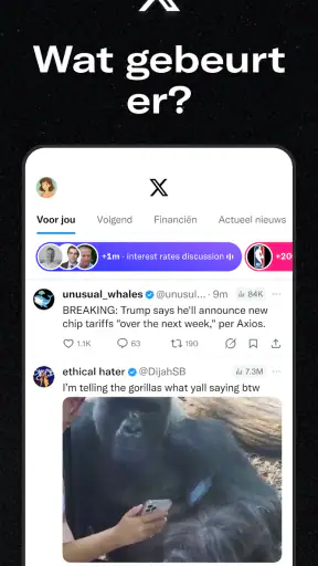 X (Voorheen Twitter) screenshot