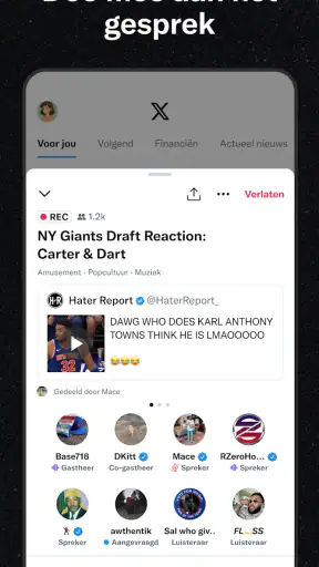 X (Voorheen Twitter) screenshot