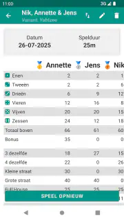 Yatzy Score Kaart screenshot 3