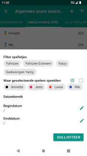 Yatzy Score Kaart screenshot 6