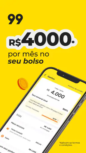 99 Motorista e Entregador screenshot