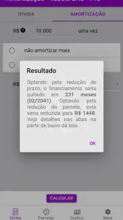 Amortização de Financiamento screenshot 2