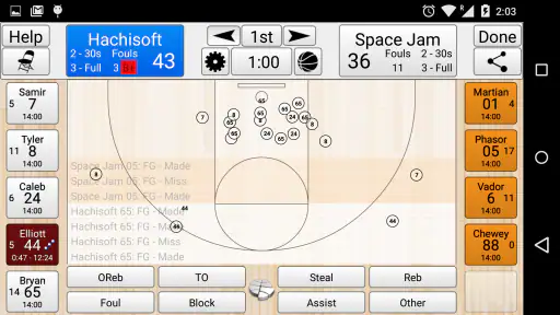 Basketball Stat Tracker screenshot 1