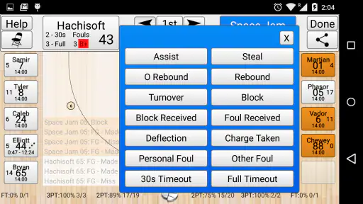 Basketball Stat Tracker screenshot 2