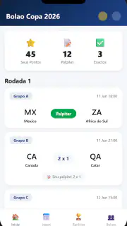Bolão Copa 2026 screenshot 1
