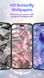 Butterfly Theme: Pink Keyboard screenshot 5