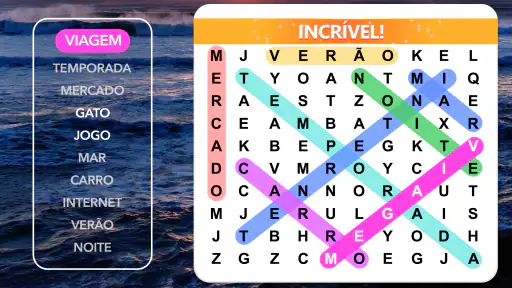 Caça-Palavras - jogo de puzzle screenshot 2