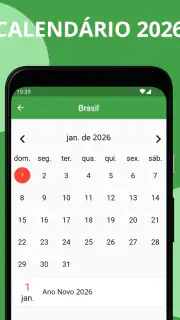 Calendário em português 2026 screenshot 3