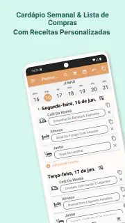 Cardápio Semanal -Menu Planner screenshot 1