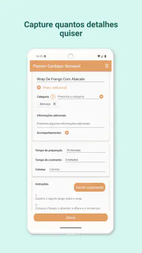 Cardápio Semanal -Menu Planner screenshot