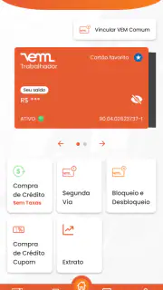 Cartão VEM screenshot 2