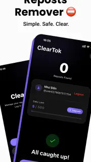 ClearTok: repost remover screenshot 1