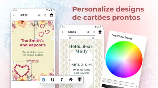 Criador Convite de Casamento screenshot