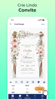 Design do Cartão de Convite screenshot 2