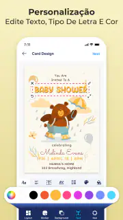 Design do Cartão de Convite screenshot 3