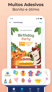 Design do Cartão de Convite screenshot 4