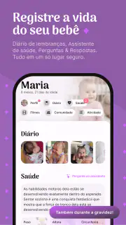 Diário, Vídeos e Saúde do Bebê screenshot 1
