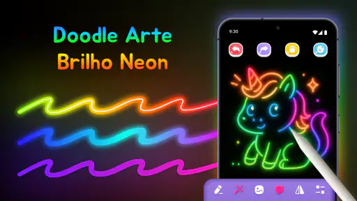 Doodle Arte: Brilho Neon screenshot 1