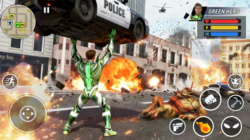 Flying Rope Hero: City Fighter screenshot 5