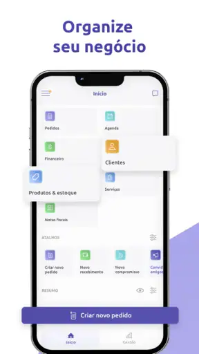 Gestão de orçamentos e pedidos screenshot