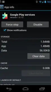 Google Play Services screenshot 2