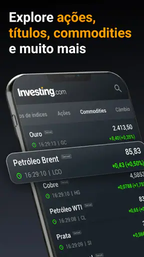 Investing.com Bolsa de Valores screenshot