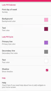 Lady Pill Widgets screenshot 5