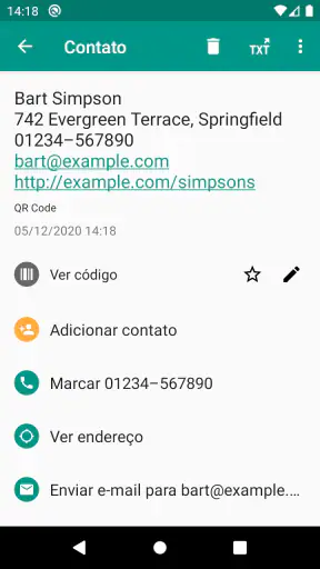 Leitor QR Code screenshot