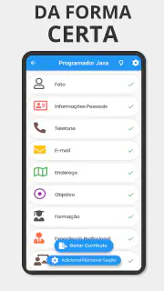 Meu Currículo: Rápido e Fácil screenshot 2