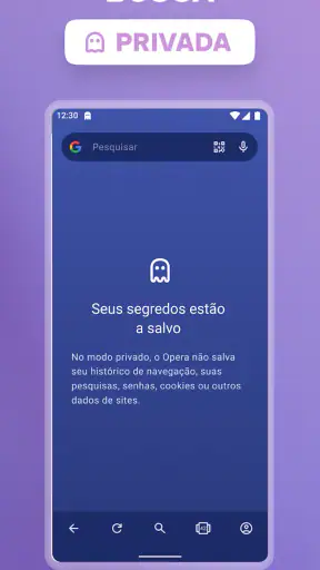 Navegador privado Opera com IA screenshot