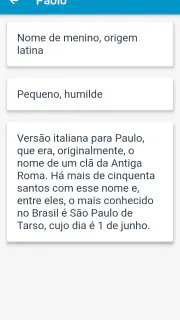 Nomes e significados screenshot 4